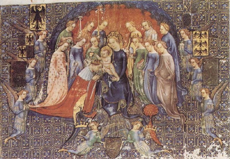 Michelino da Besozzo The Christ Child crowns the Duke Norge oil painting art